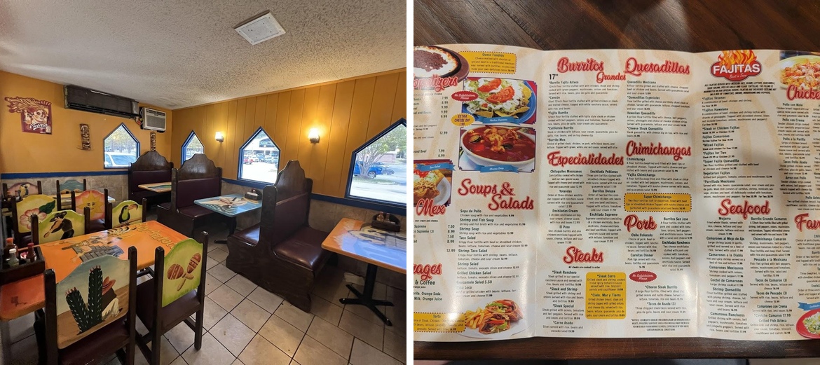 Rey Azteca Mexican Restaurant Menu